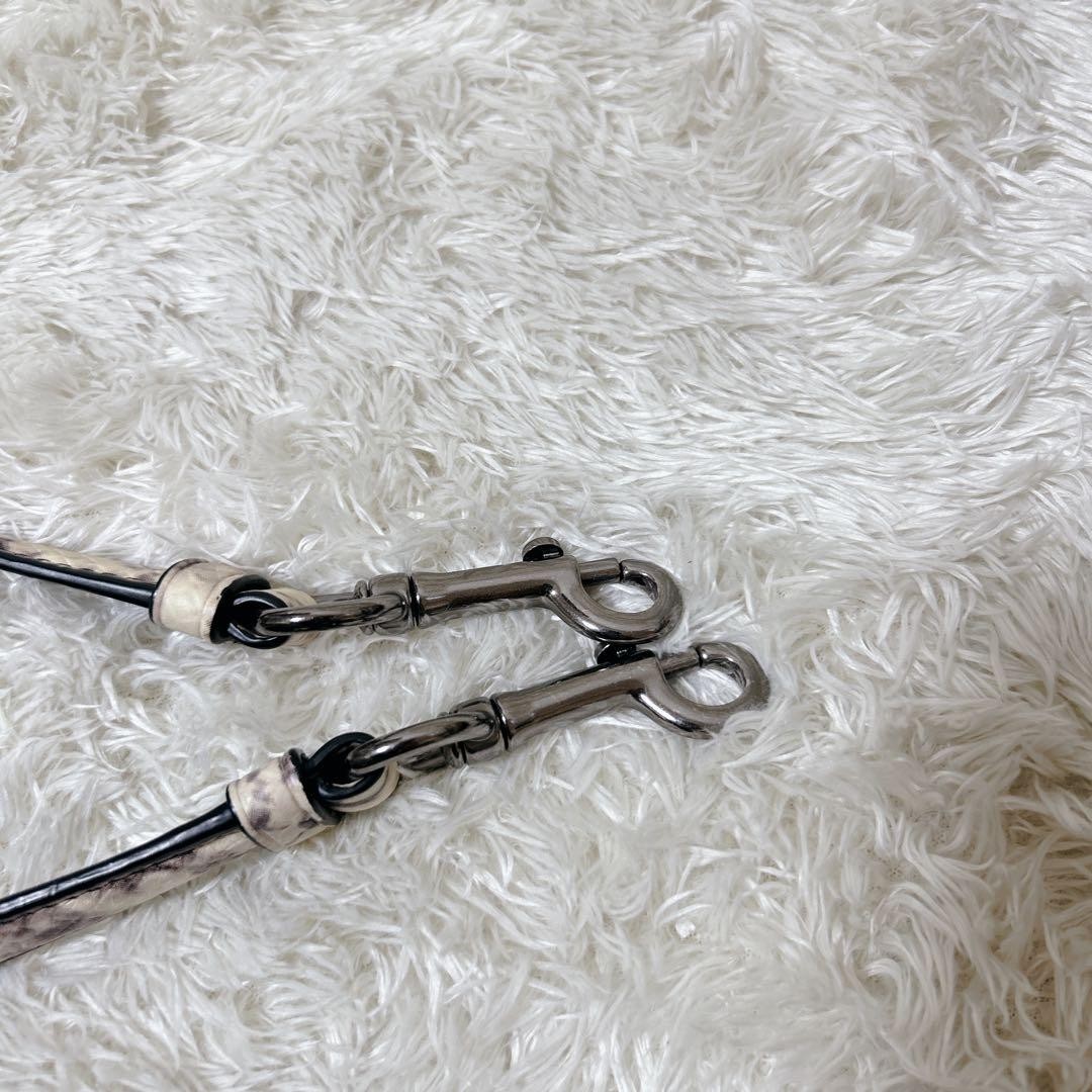 COACH 2way Shoulder Bag Python Pattern Half Moon … - image 9