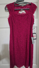 Adrianna Papell Red Lace Cap Sleeve Cocktail Dress – NWT