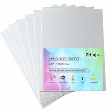 White ABS Plastic Sheets 0.060 in Thick 12x16 in 6 Pcs for Craft Model