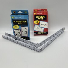 Math Flash Cards Plus Folding Ruler Kids Ages 8-12