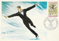 Carte 1er jour Jeux Olympiques d'hiver Patinage Artistique 1968 1