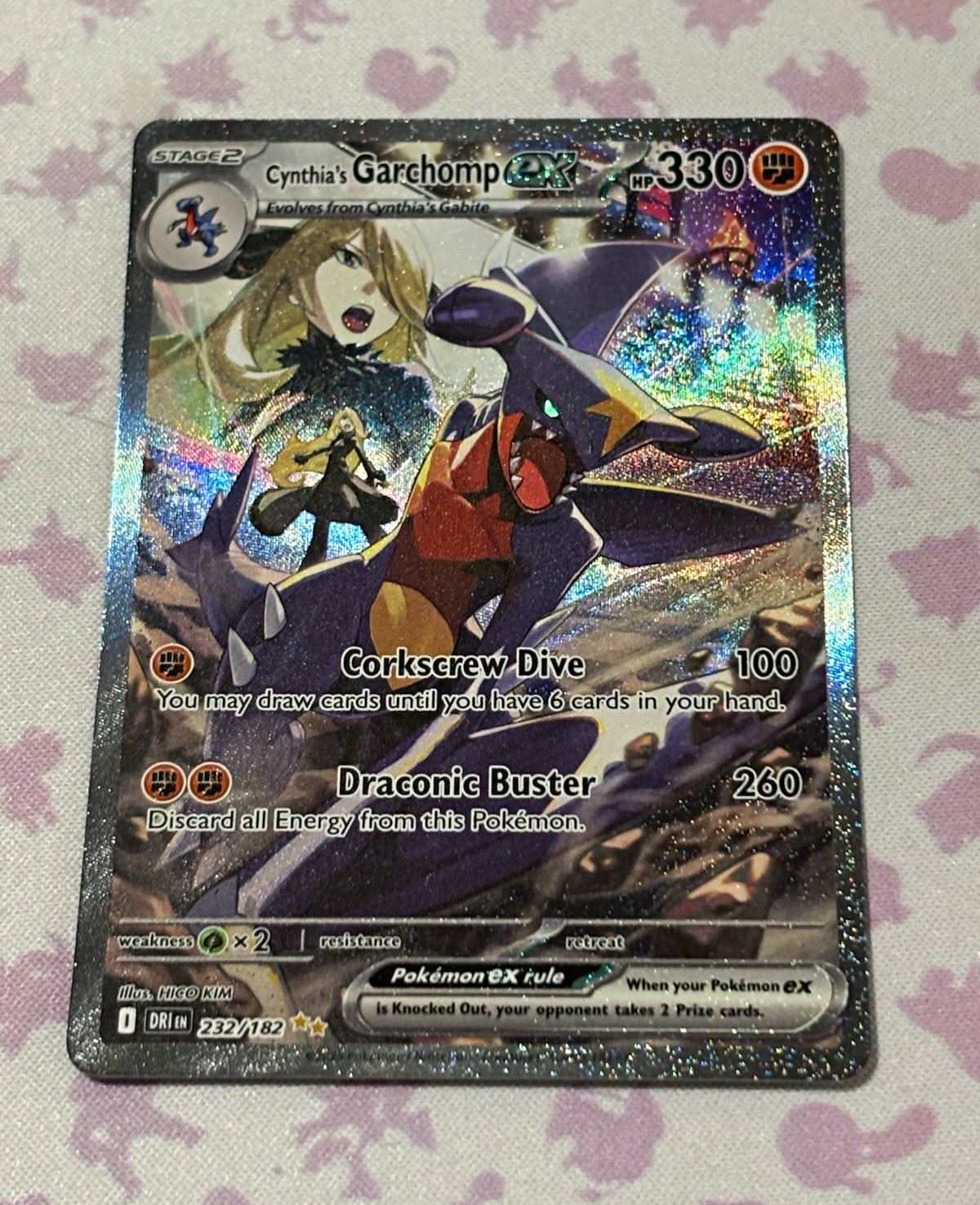 Cynthia's Garchomp ex 232/182 SIR Holo Full Art