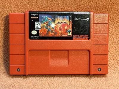 DOOM Super Nintendo SNES Original Authentic Game Red Cart!