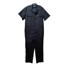 Hisea Work Coverall Men s Large Black Short Sleeve Utility Jumpsuit Boilersuit