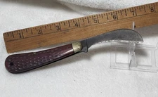 40s Vintage 1 Blade CASE XX,61011,Carbon Hawkbill Pruner Pocket Knife USA *PARTS
