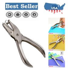 Efficient Manual Hole Punch - 5 Sheet, 0.25 Inch, Compact Silver Design