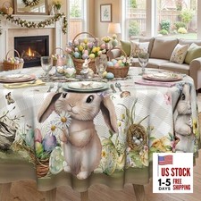Tablecloth 60 Inch Round Bunny Decorations for Home Table 60" Round Easter