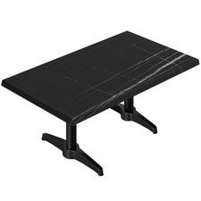 WBC | Jamaika Loungetisch | B: T: H:  120 x 70 x 40 cm | Schwarz Marmor / Sch...