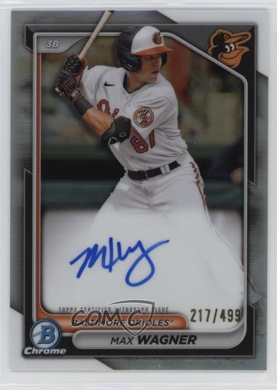 2024 Bowman Chrome Prospect Auto Refractor /499 Max Wagner #CPA-MW Auto tw0