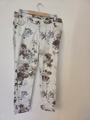     Damen Jeans  Röhrenjeans Gr. 42 Rosenmuster