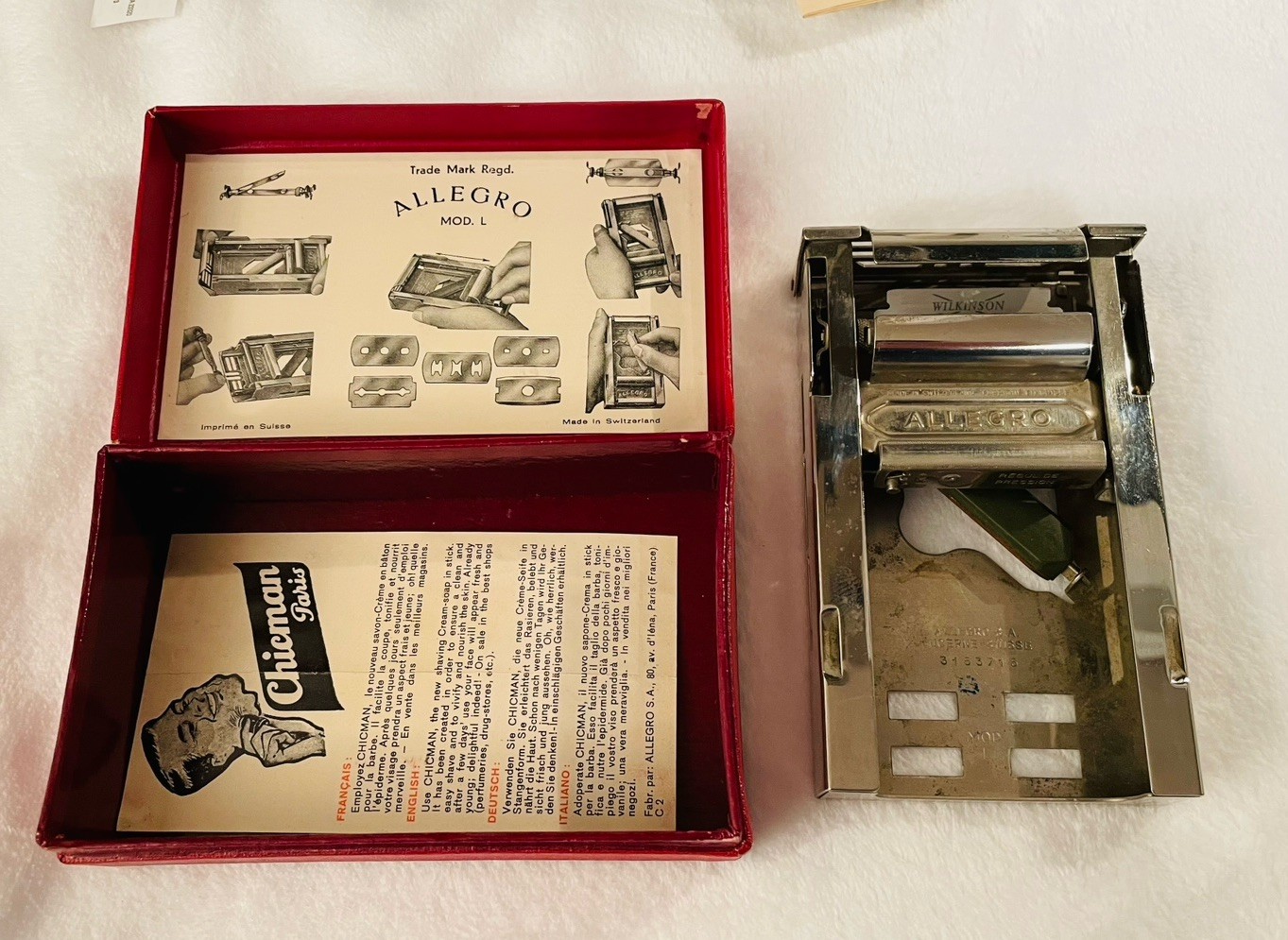 Blade Sharpener Swiss Made In Original Box Instr's