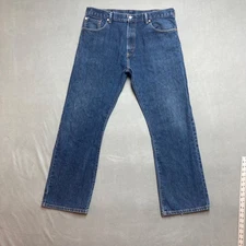 Levis 517 Jeans Mens 38x32 Blue Bootcut 100% Cotton Dark Wash Denim