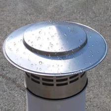 Roof Vent Cap Stove Pipe Cap Rain Cover for Wood Log S