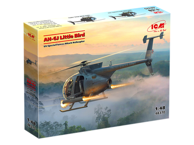 #ad ICM 48370 AH 6J Little Bird Special Forces Attack Helicopter Model Kit 1 48 $59.99