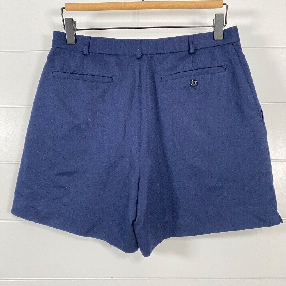 Ralph Lauren Golf Womens 90s 5" Inseam Chino Shorts sz 8 Blue Midrise Preppy Mom thumbnail 3