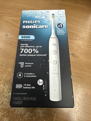 Philips Sonicare 5000 Rechargeable Electric Toothbrush White Factory Sealed New