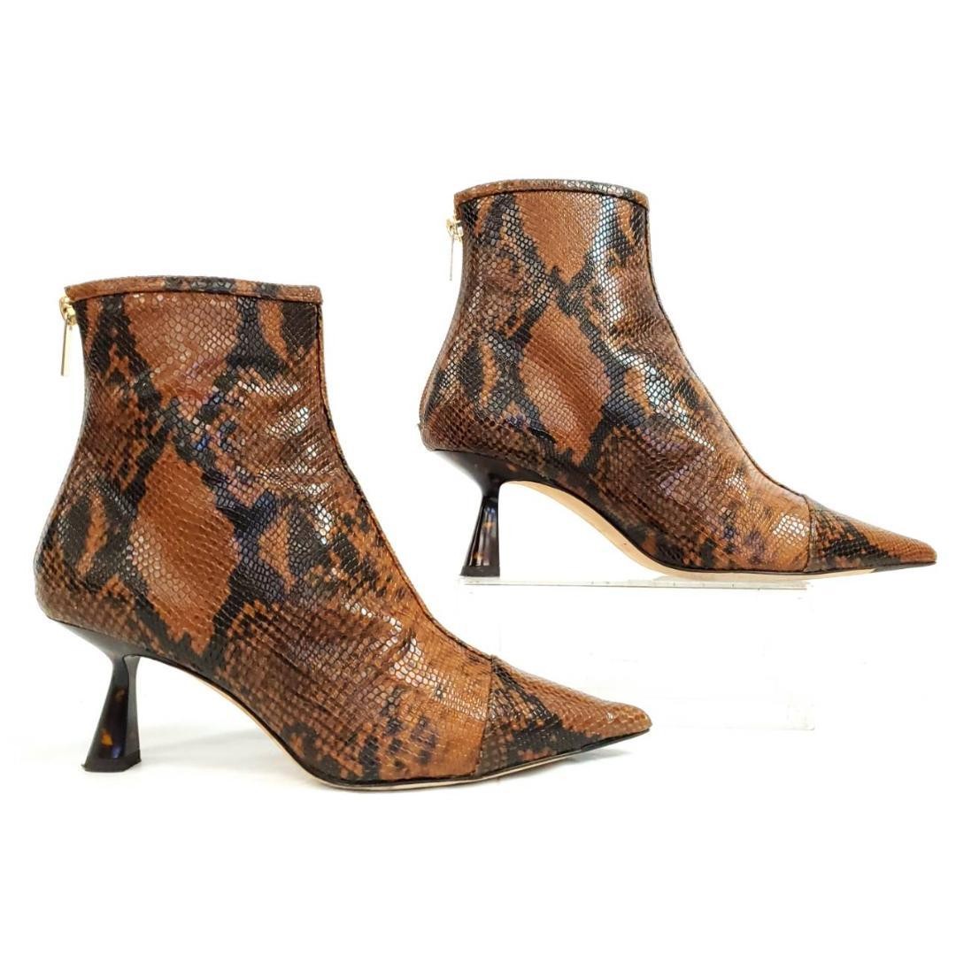 Rare JIMMY CHOO Python Print Pointed Toe Back Zip… - image 4