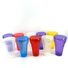 Vtg Arbys Coca-Cola Plastic Cups Lids Set 10 Colorful Coke 44oz Tumblers