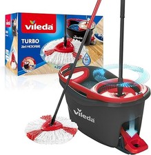 Vileda Turbo 2-in-1 Microfibre Spin Mop And Bucket Set, Spin Mop For Cleaning Fl