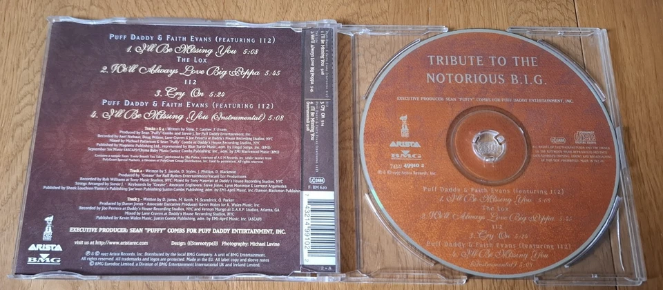Puff Daddy/Faith Evans*–Tribute To The Notorious B.I.G. CD. Arista. EU, 1997. EX Foto 2 de 3