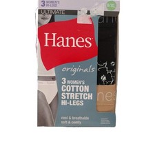 Hanes Originals Womens Hi-Legs 3 Cotton Stretch Panty 8/XL Ultimate Soft Comfy