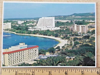 Aerial View First Class Hotels Tumon Bay Postcard