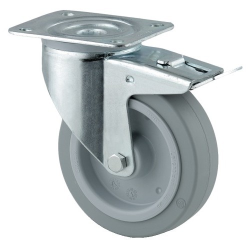 Roulettes pivotantes anti-vibration et blocage au sol Série 3477 UFR D100