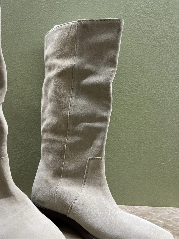 NUEVAS Botas Altas Madewell Antoine Gamuza Suave Estilo Occidental Semilla de Arce Talla 7.5 Taupe Foto 3 de 4