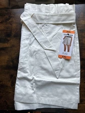 Steve Madden Women's High Rise Paper Bag Brushed Twill Cinch Shorts • White XXL