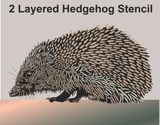 Hedgehog stencil animal wildlife creature wall paint airbrush layer art mural UK