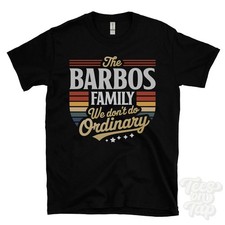 T-SHIRT LA FAMIGLIA BARBOS NON FACCIAMO ORDINARIA cognome stemma clan nome papà regalo