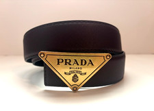 PRADA - MENS DARK BROWN BELT -SIZE 34