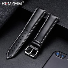 16mm 18mm 20mm 22mm 24mm Genuine Leather Watch Band Strap Bracelet