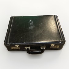 Heritage 18" Combo lock Black Double Expendable Leather Briefcase 110695