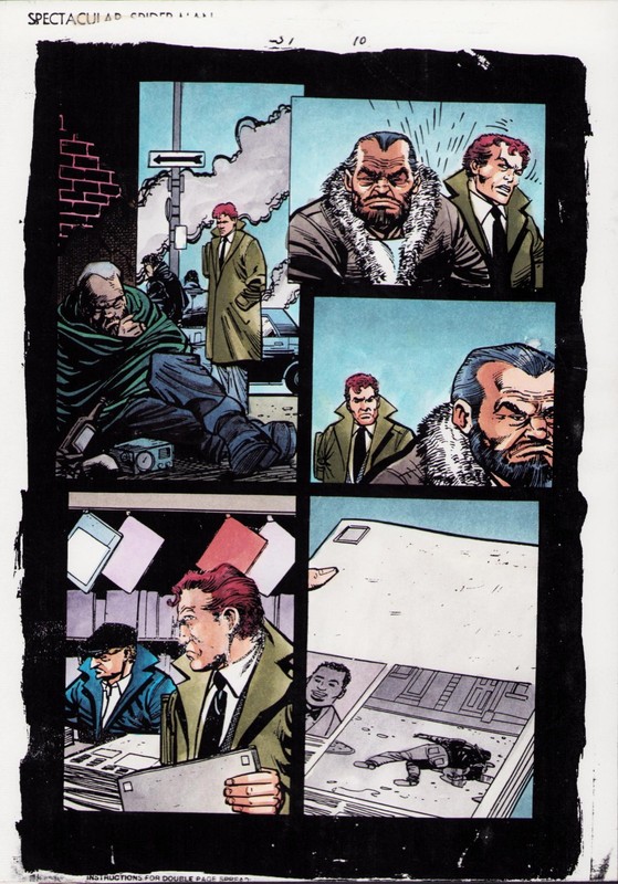 SPECTACULAR SPIDER-MAN #237 PG. 10 - COLOR GUIDE - ART BY JOHN KALISZ