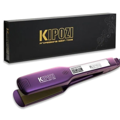 KIPOZI Profi Haarglätter Titan Keramik Anti-Prizz - Lila