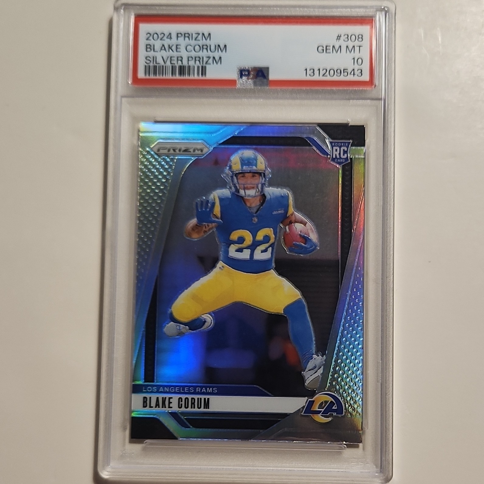 2024 Panini Prizm Blake Corum Silver Prizm Rookie PSA 10 POP 21