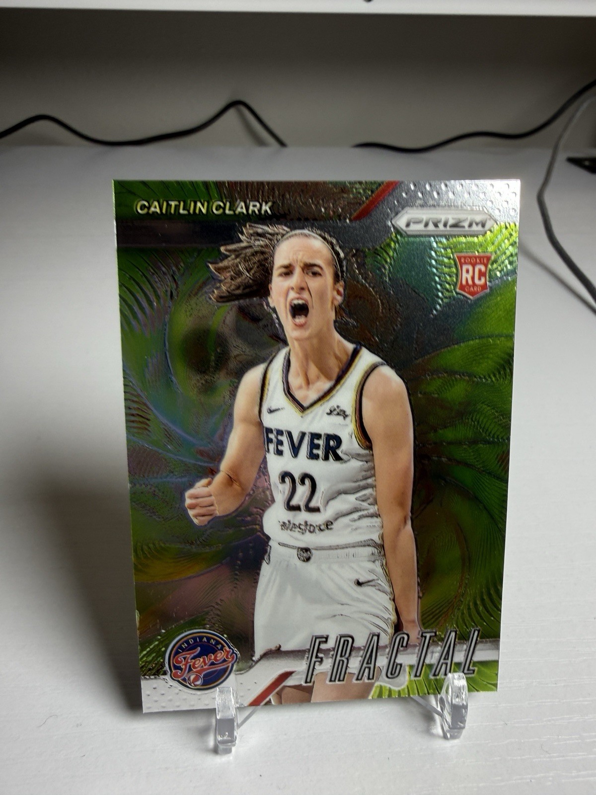Caitlin Clark 2024 Panini WNBA Prizm Fractal Insert Rookie Card #1