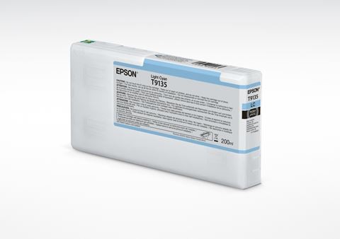 Cartouche d'encre Epson T9135 cyan clair 200 ml éliminant les reflets métamériques