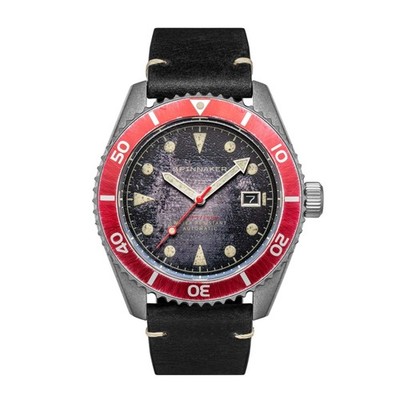 Wreck Red Ring & Gray / Leather | Black Dial Wristwatch SP-5089-01