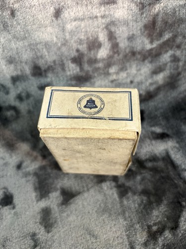 Sistema a campana vintage VUOTA 1-2 libbre n. #4 Scatola spille banca 1939- 1964 logo AT&T - Foto 2 di 6