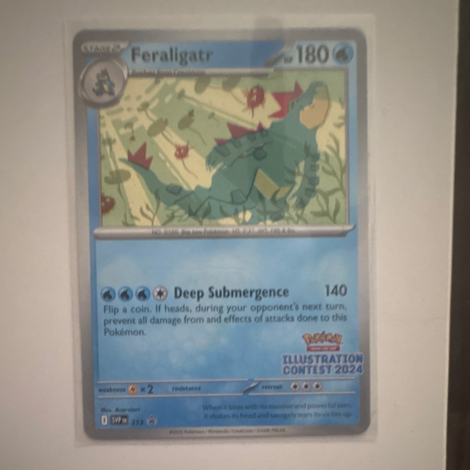 Pokemon Feraligatr 213 SV Scarlet & Violet Promo Holo Illus Contest 180 HP EN