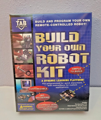 NEW Sealed TAB ELECTRONICS BUILD YOUR OWN ROBOT KIT By Myke Predko & Ben Wirz