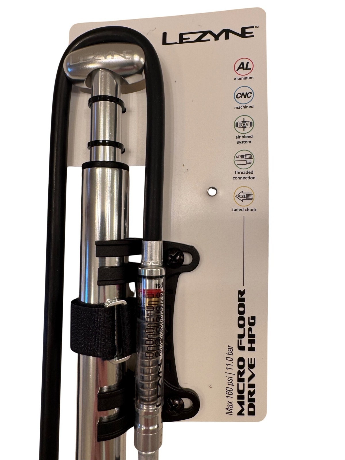 Lezyne ABS Micro Floor Drive HP High-Pressure 160PSI HPG Bike Frame Pump NWT