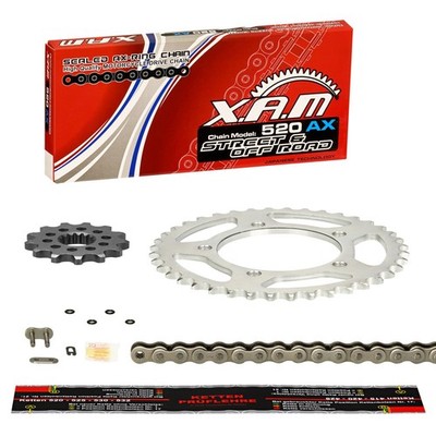 Kettenkit XAM X-Ring Suzuki DR-Z 400 (BE WVBE) 2001, Clipschloss, DRZ400