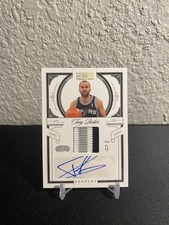 2009-10 National Treasures Tony Parker Century Materials Prime Jersey Auto #/10
