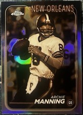 2024 Topps Chrome SEPIA REFRACTOR Archie Manning #135 - New Orleans Saints