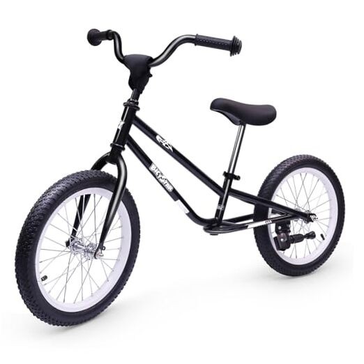 16 Inch Kids Balance Bike for 5-8 Year Old, BMX Kids Bike with No Pedals, Black