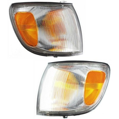2pc Signal Light Left Right Clear/Amber Plastic Lens Corner w/Bulbs 13446423