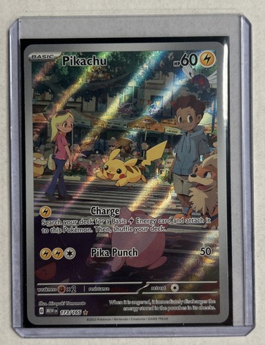 Pikachu 173/165 SV 151 Illustration Rare Full Art Holo English Pokemon Card